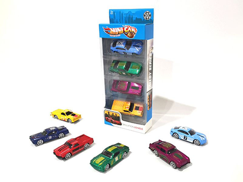 4PCS Alloy Racing Car Set