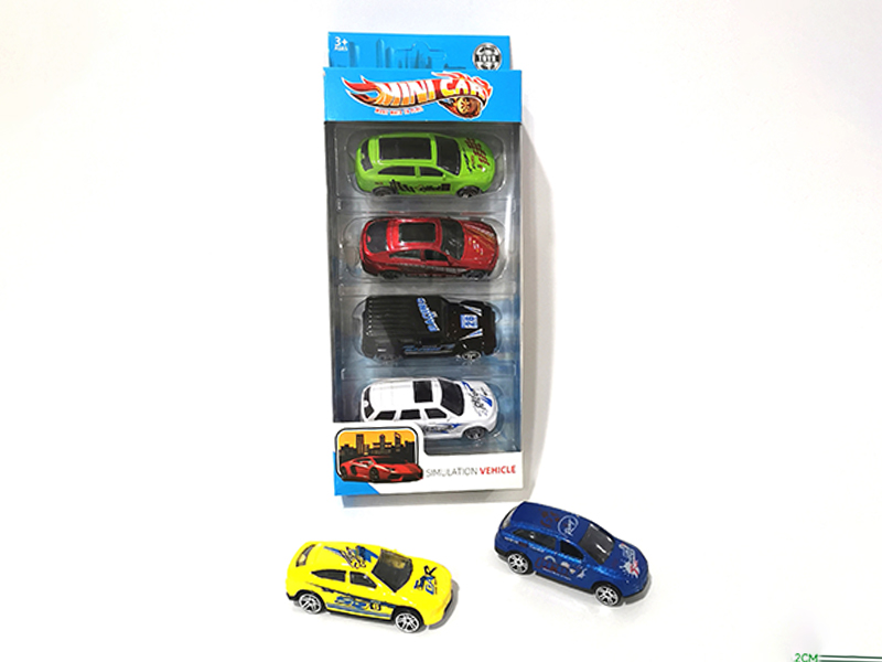 4PCS Alloy Slide Racing Car Set