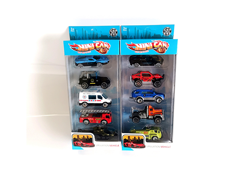 5Pcs 1:64 Alloy Slide Car/Aircraft Set