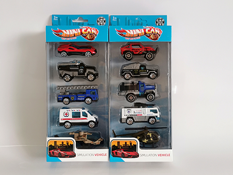 5Pcs 1:64 Alloy Slide Car/Aircraft Set