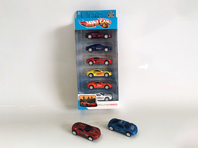 6PCS Alloy Pull Back Racing Car Set