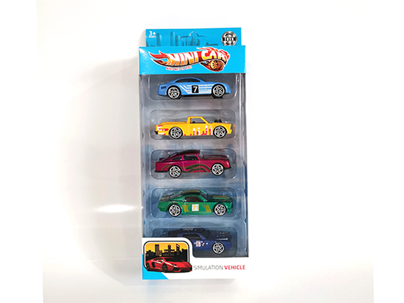 5PCS Alloy Slide Racing Car Set