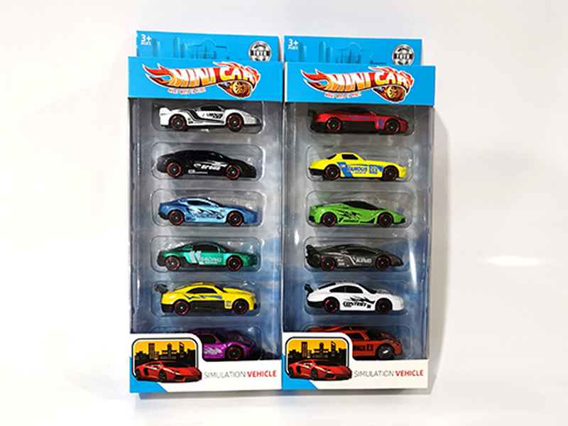 6PCS Alloy Slide Racing Car Set