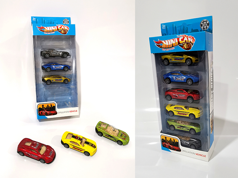 6PCS Alloy Pull Back Racing Car Set