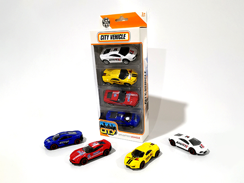 4PCS Alloy Pull Back Racing Car Set