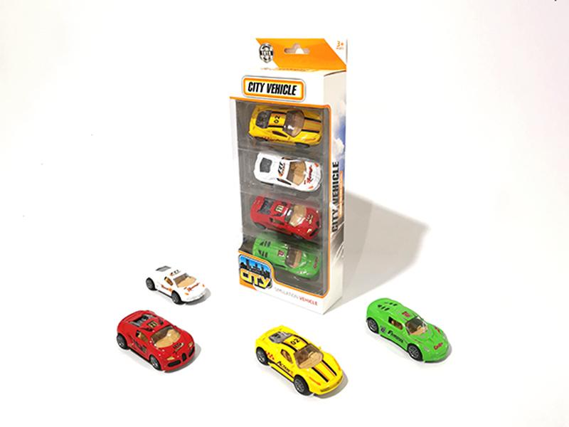 4PCS Alloy Pull Back Racing Car Set
