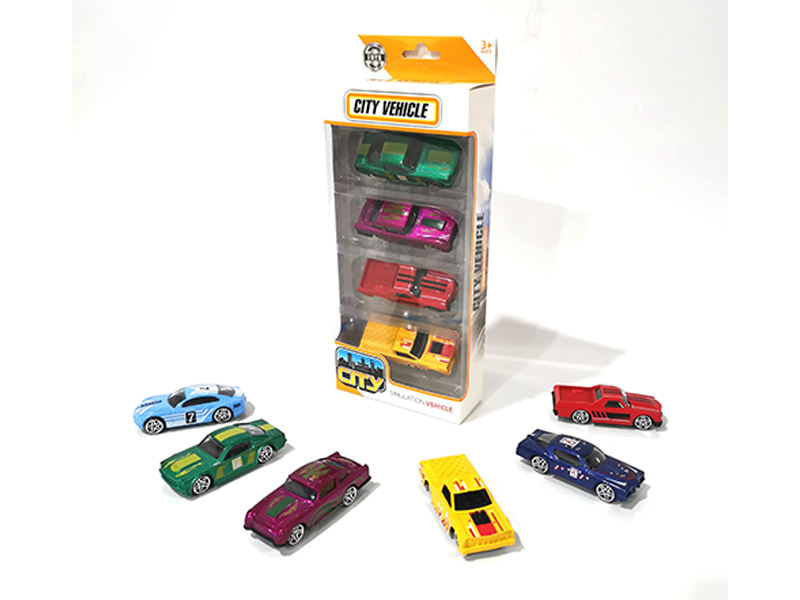 4PCS Alloy Racing Car Set