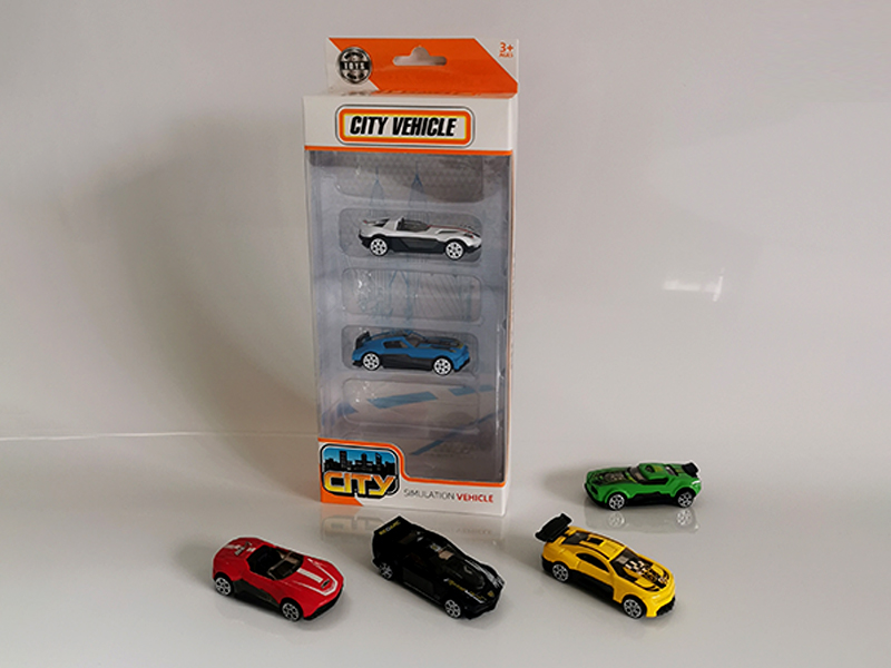 6PCS 1:64 Alloy Slide Racing Car Set
