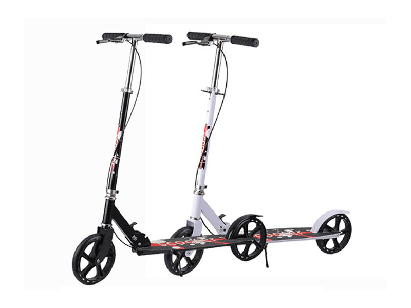 Large Wheel And Wide Plate Scooter With Hand Brake And Pu Wheel