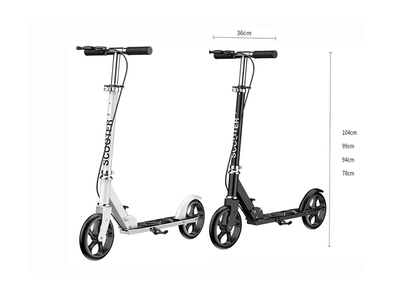 Large Wheel Scooter+Handbrake Pu Environmental Protection Wheel