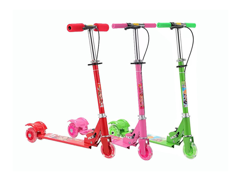 Three-Wheel Scooter With Hand Brake Wheel With Flint Lamp