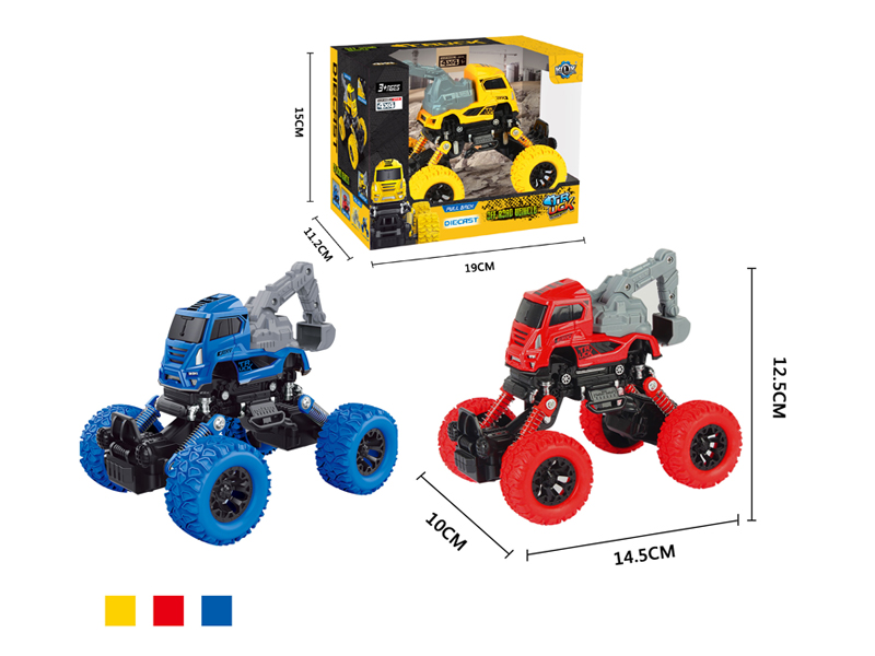 4Wd Pull Back Alloy Alloy Climbing Engineering Vehicle