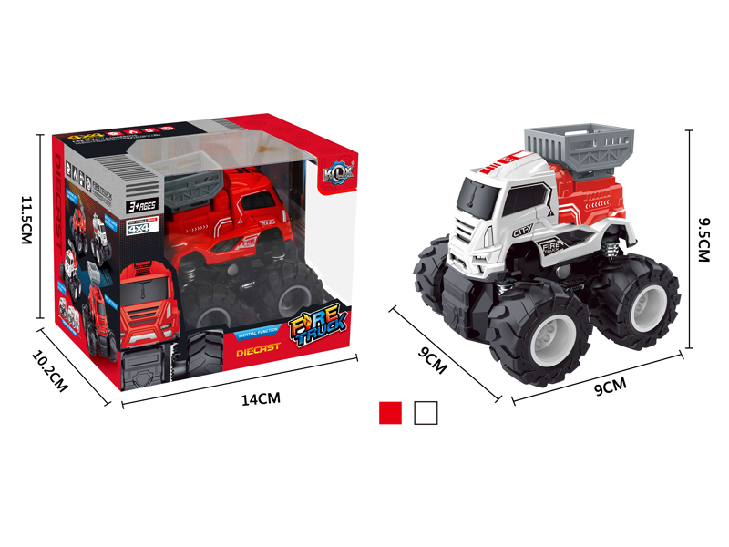 4Wd Friction Alloy Fire Truck