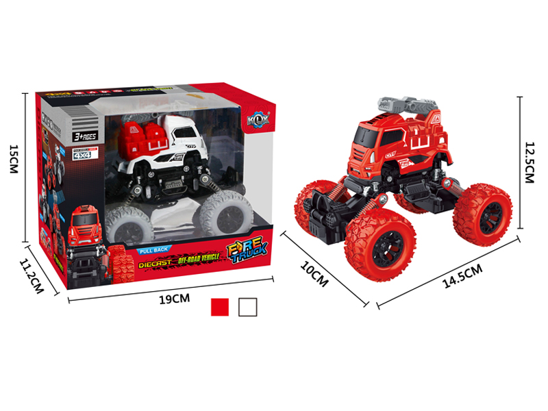 4Wd Pull Back Alloy Climbing Fire Truck