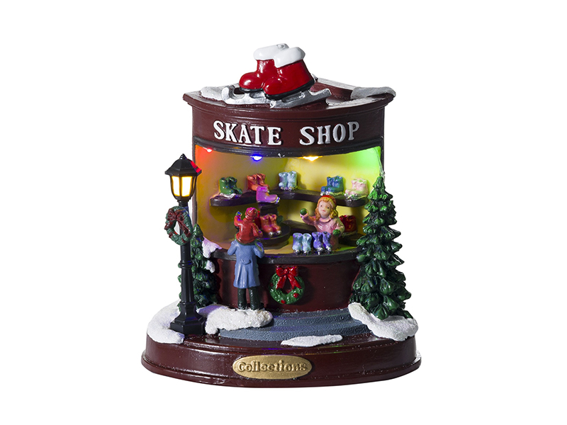 Christmas Ice Skates Shop With LED Lights And  Rotating Function