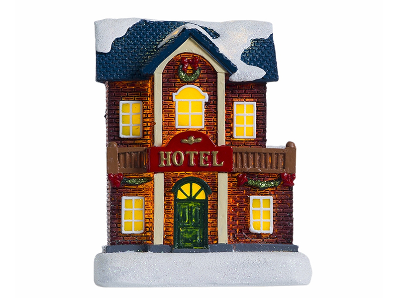 Christmas Hotel Scene With LED Lights