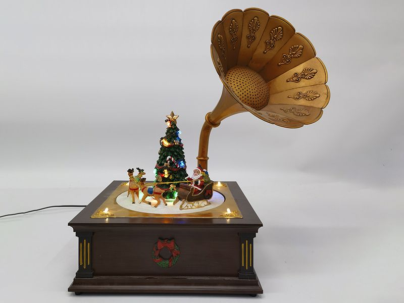 Christmas Music Box With Rotation Function &LED Lights