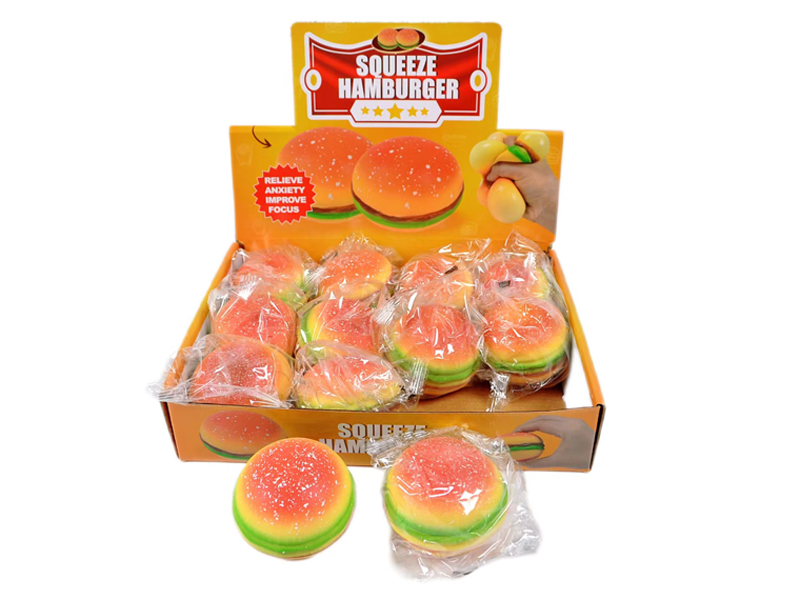 12Pcs Flour Burger Decompression Toy