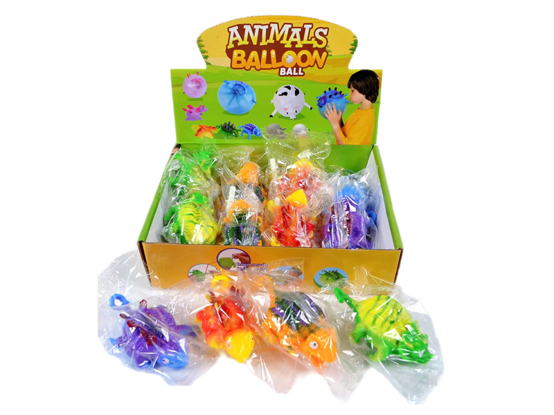 12Pcs Blowing Dinosaurs Decompression Toy