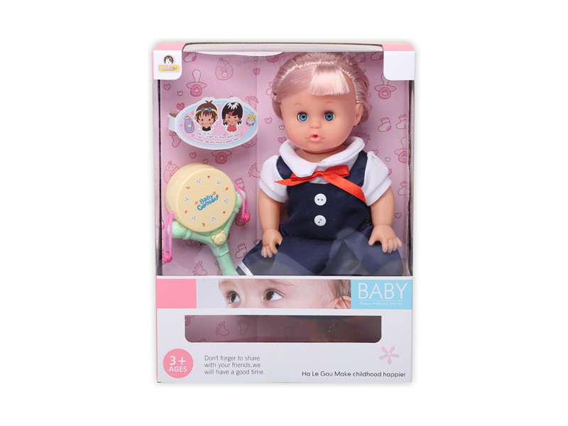 12 Inch Doll+Drum Shake