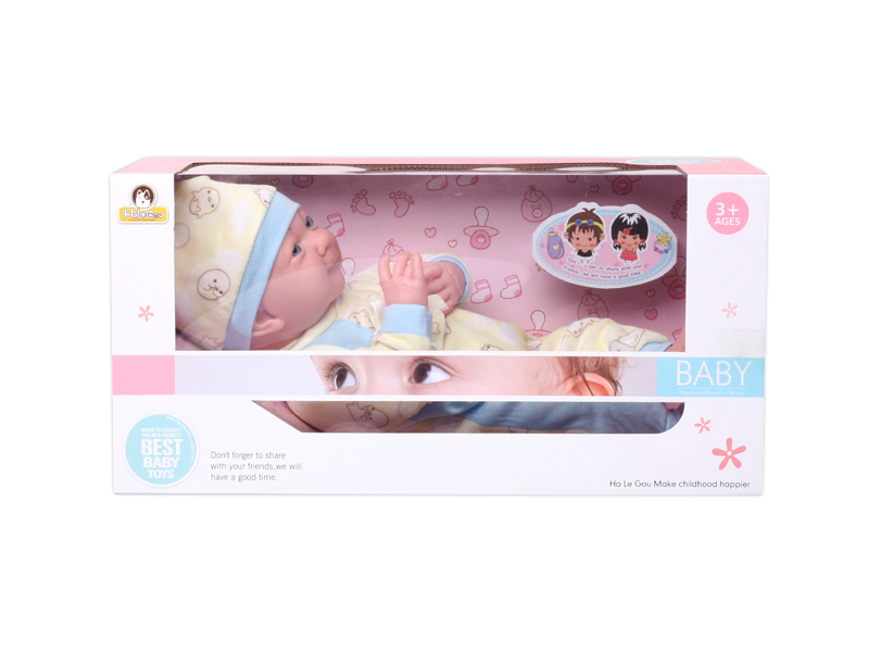 15 Inch Enamel Doll With Expression