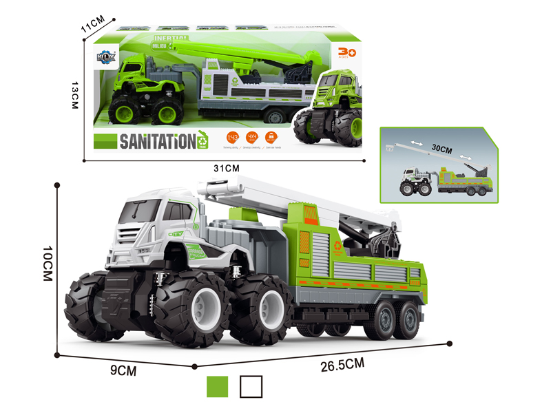 4Wd Friction Alloy Climbing Sanitation Trailer
