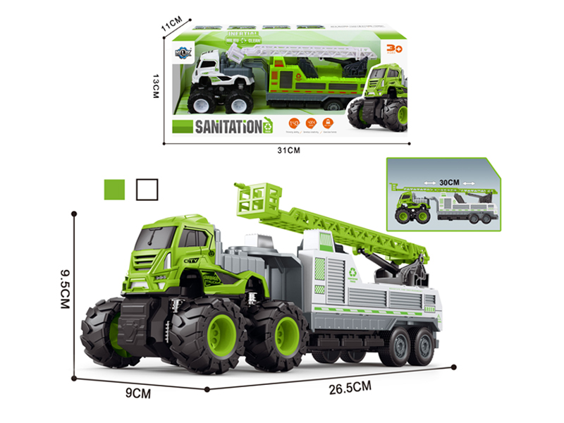 4Wd Friction Alloy Ladder Sanitation Trailer