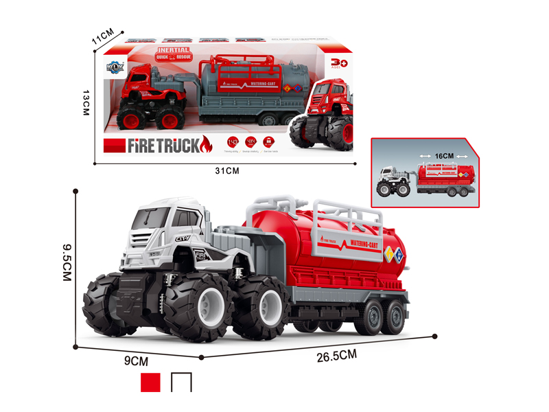 4Wd Friction Alloy Water Tank Fire Trailer