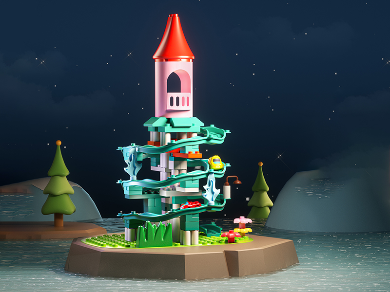 Thunder Racing Car Track Building Blocks (112PCS)