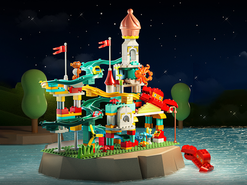 Luxury Ocean Track Building Blocks (214PCS)