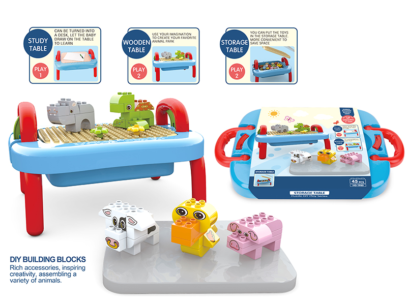 Animal Building Blocks Desk(45PCS)