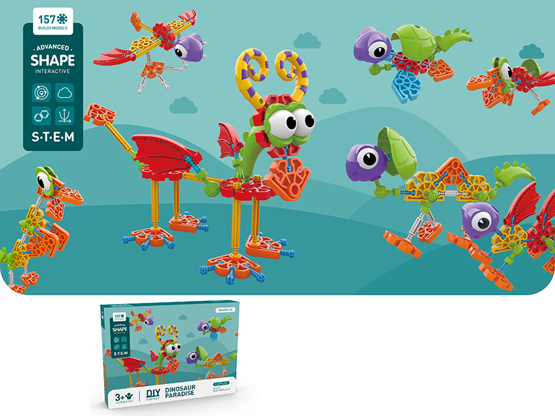 DIY Dinosaur Paradise Building Blocks 157pcs