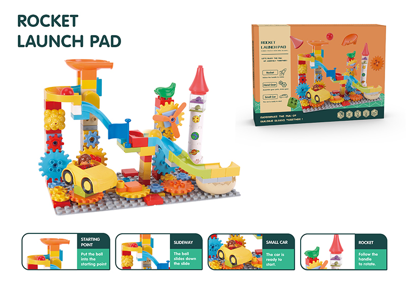 Rocket Launch Pad Gear Building Blocks 133PCS