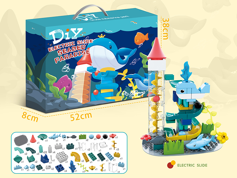 DIY Electric Slide Seabed Paradise Building Blocks 93pcs