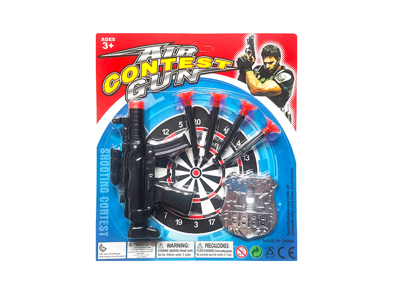 Soft Bullet Gun With Electroplating Badge