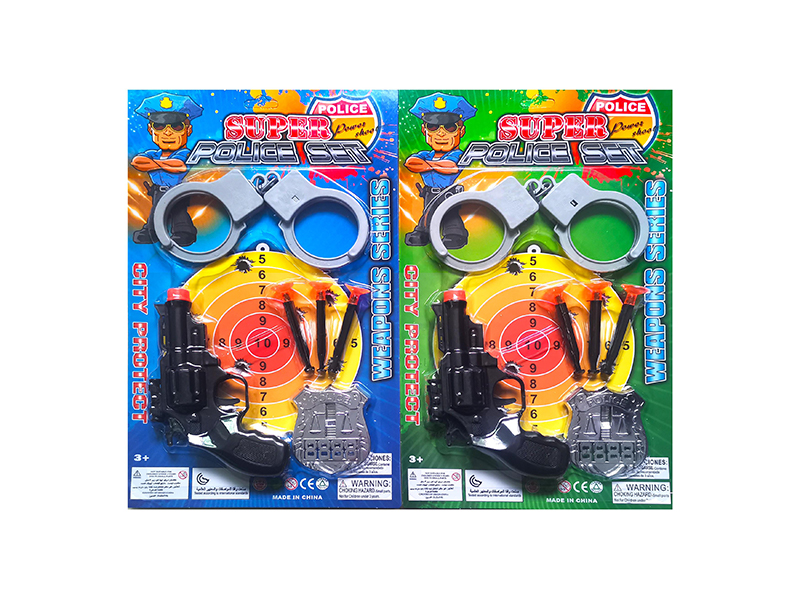 Soft Bullet Gun With Handcuffs+Electroplating