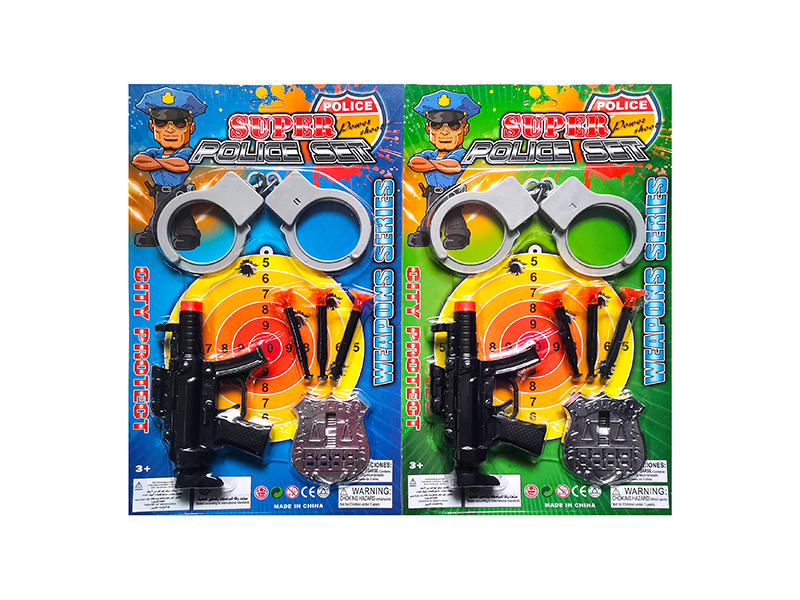 Soft Bullet Gun With Handcuffs+Electroplating