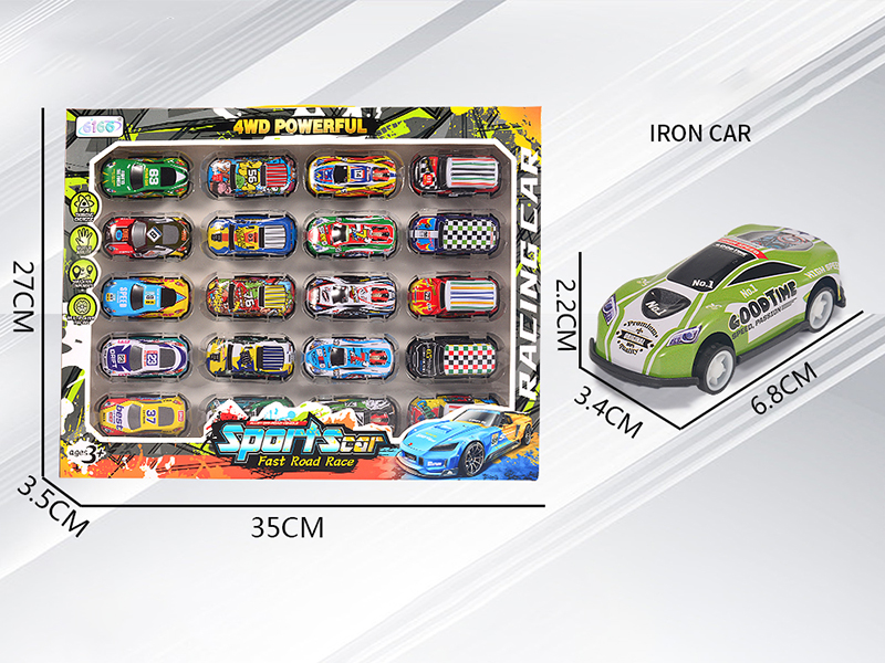 Slide Alloy Iron Cars 20pcs(Four Models)
