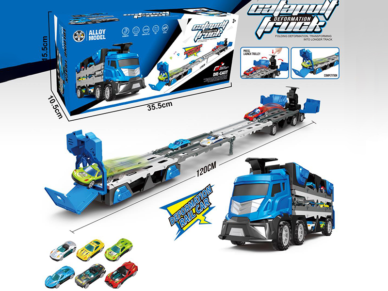 Ejection Ddeformation Rail Car + 6 Alloy Cars
