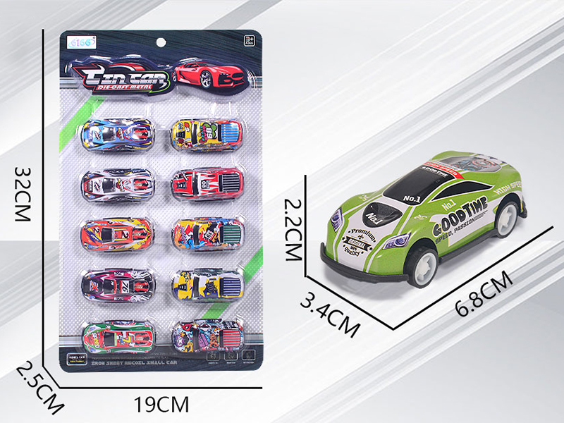 Alloy Iron Pull Back Cars 10pcs(Sports Car,Pickup Truck)