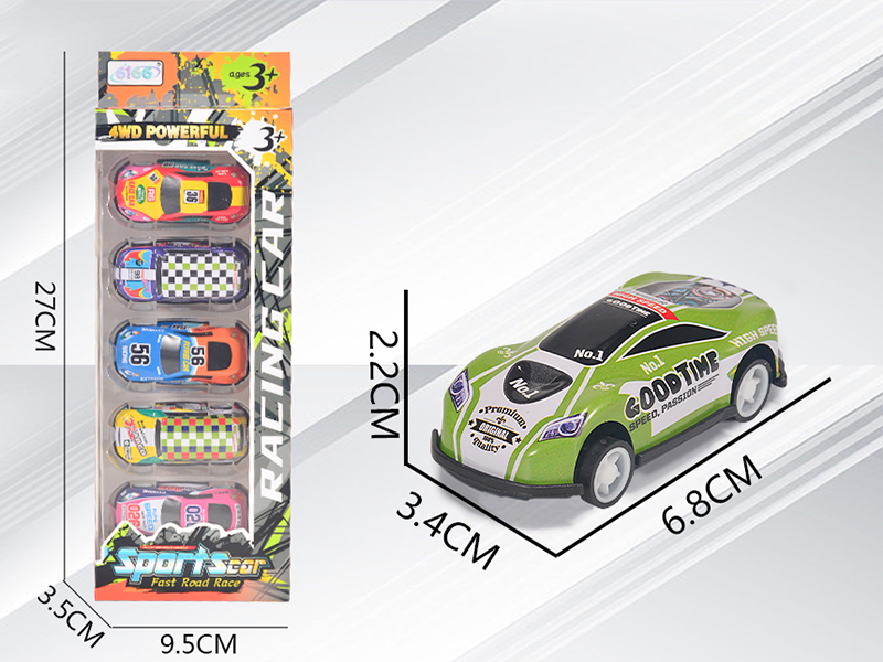 Pull Back Alloy Iron Cars 5pcs(Race Car,SUV)