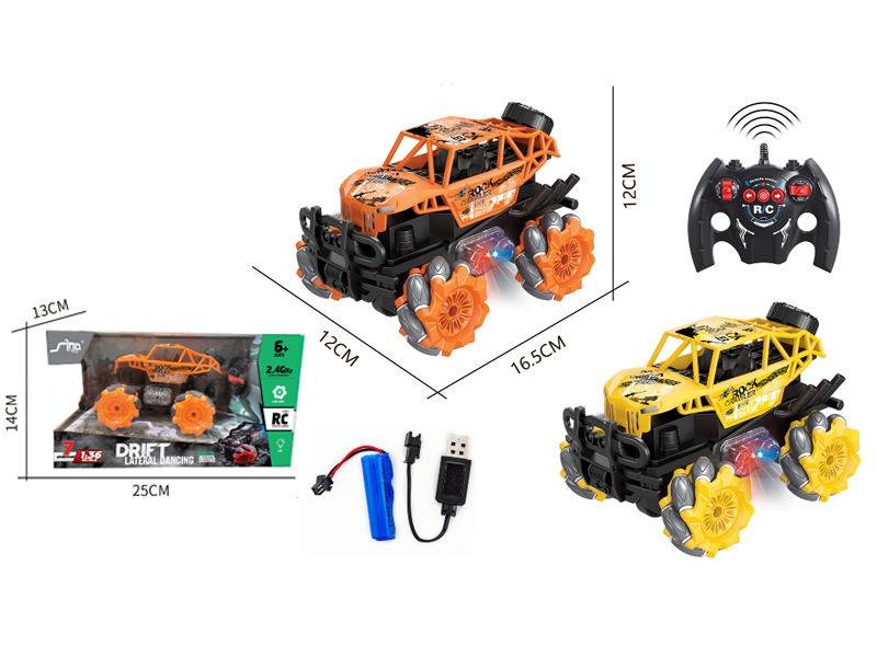 1:36 R/C 4Wd Stunt Off-Road Skeleton Vehicle With Light