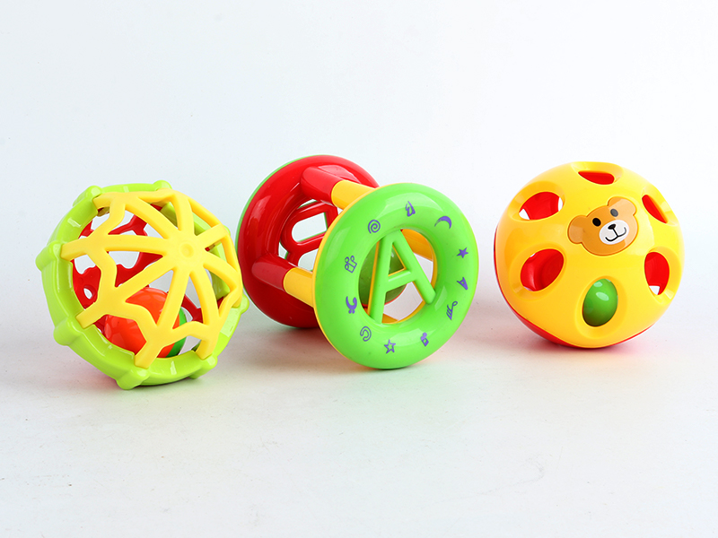 Bell+Double Soft Rubber Ball+Double Color Ball Bell