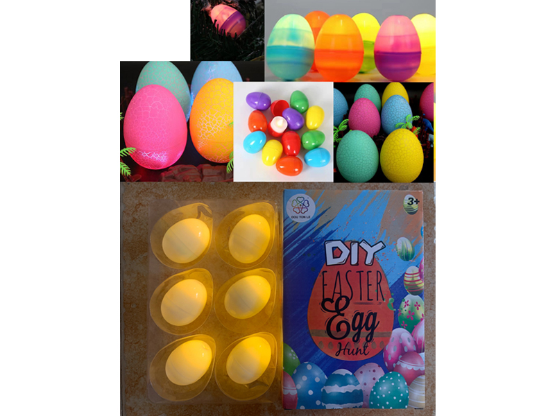 6Pcs Shiny White Eggs