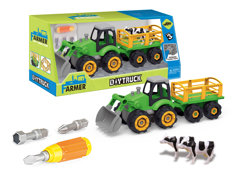 Assemblable Farm Fence Truck+Cattle