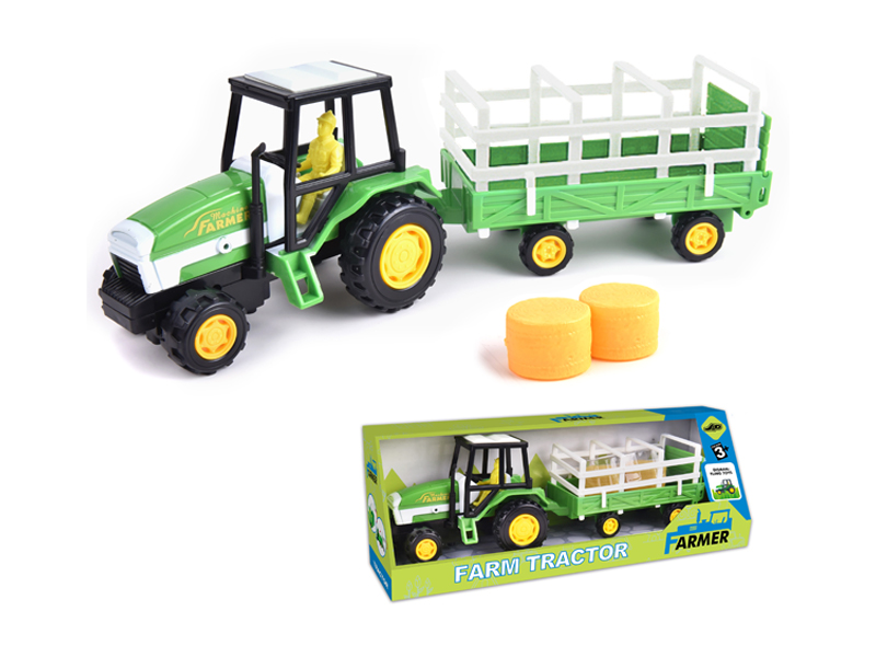 Slide Farmer Tractor+2 Straw Bags