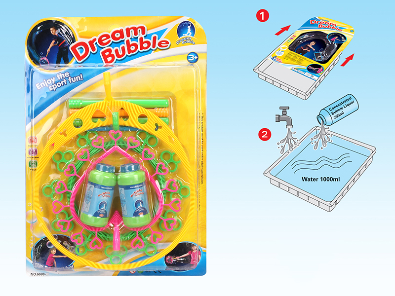 Heart-Shaped Big Bubble Wand Toy