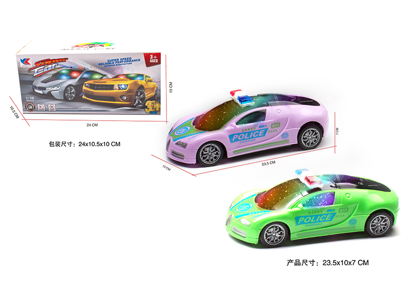 1:18 B/O Go And Bump Bugatti Police Car With 3D Lights And Music