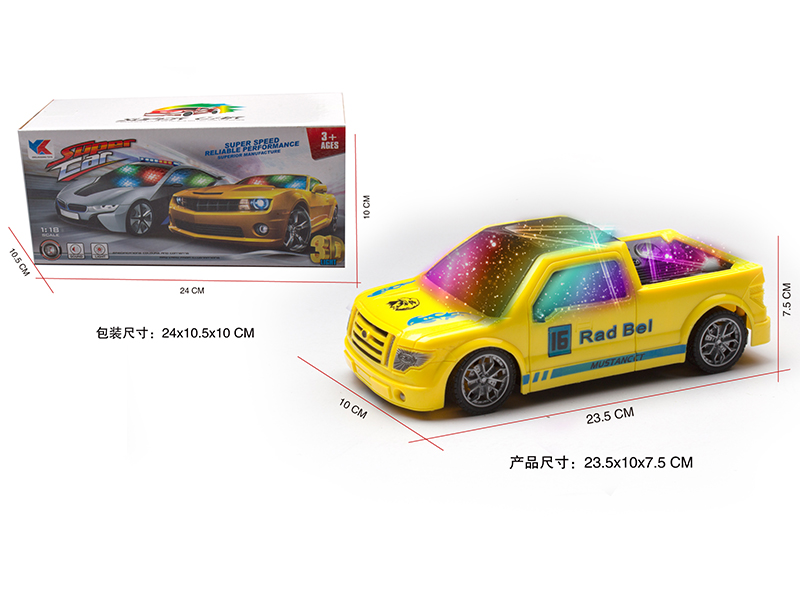 1:18 B/O Go And Bump Race Car With 3D Lights And Music