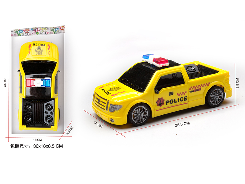 1:18 Friction Police Car